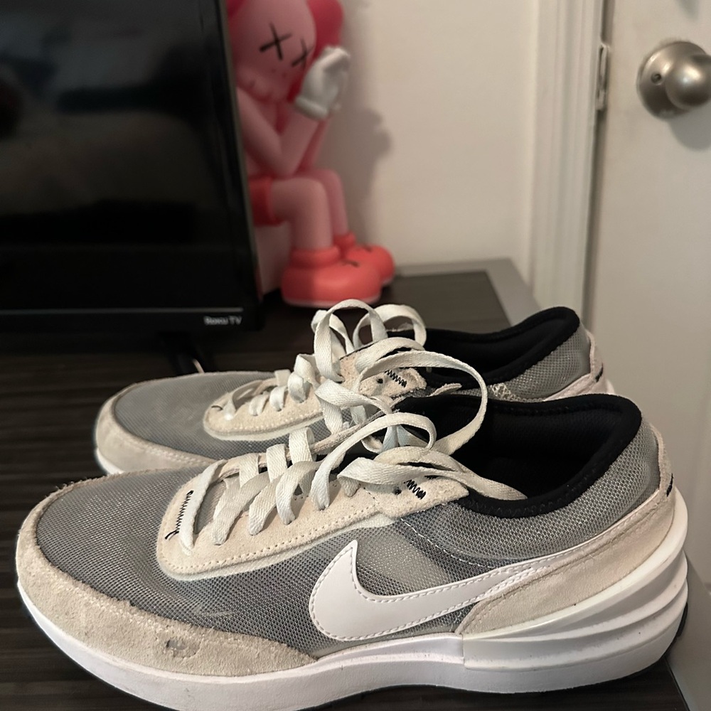 Nike Women's Gray and White Sneakers